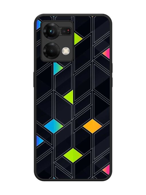 Abstract Mosaic Seamless Glossy Metal Phone Cover for Oppo F21 Pro (5G) Zapvi