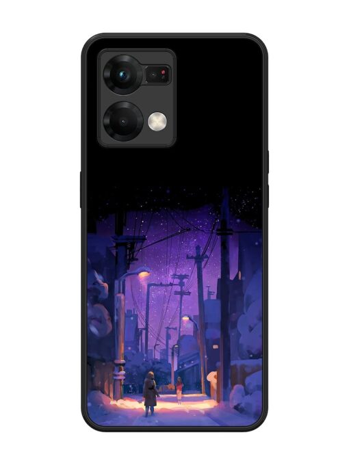 Winter Anime Art Glossy Metal Phone Cover for Oppo F21 Pro (5G) Zapvi