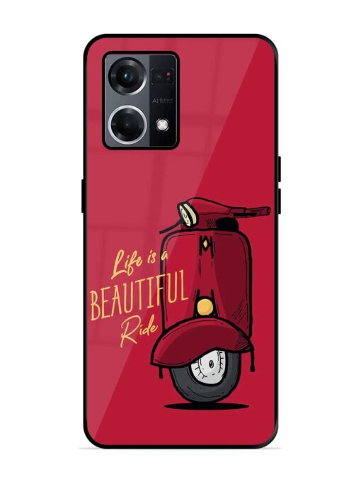 Life Is Beautiful Rides Glossy Metal Phone Cover for Oppo F21S Pro (4G) Zapvi