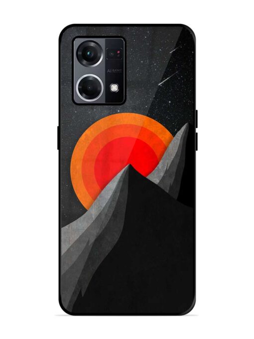 Black Mountain Glossy Metal Phone Cover for Oppo F21S Pro (4G) Zapvi