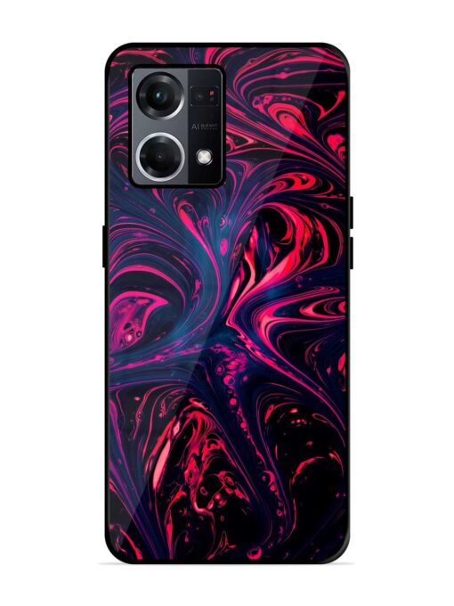 Abstract Background Glossy Metal Phone Cover for Oppo F21S Pro (4G) Zapvi