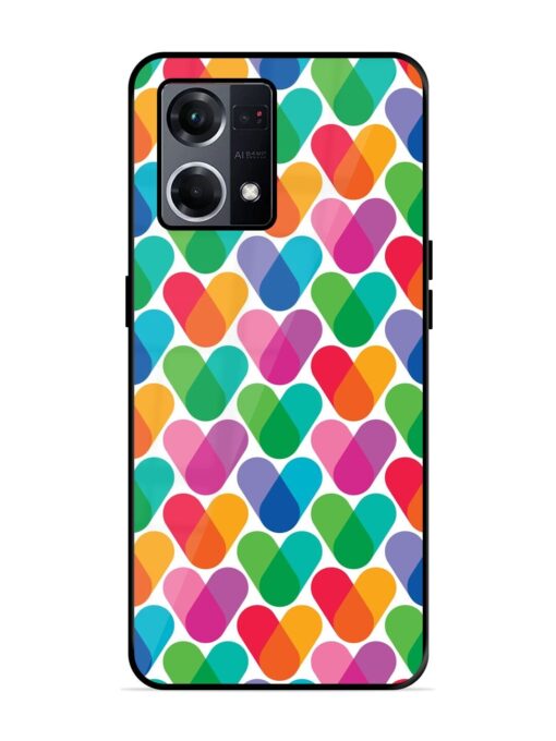 Overlapping Colors Colorful Glossy Metal TPU Phone Cover for Oppo F21S Pro (4G) Zapvi