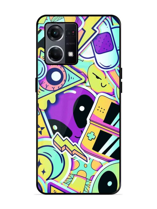 Scratch Art Glossy Metal Phone Cover for Oppo F21S Pro (4G) Zapvi