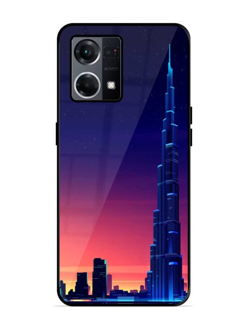 Burj Khalifa Abstract Glossy Metal Phone Cover for Oppo F21S Pro (4G) Zapvi