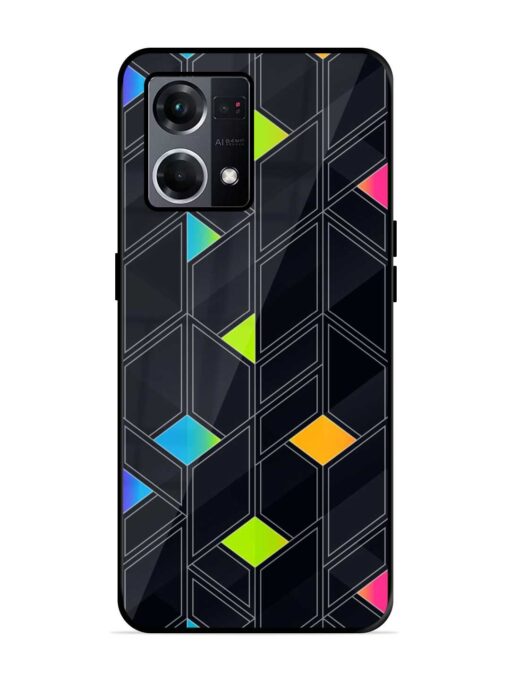 Abstract Mosaic Seamless Glossy Metal Phone Cover for Oppo F21S Pro (4G) Zapvi