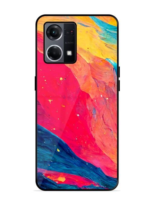 Starry Night Glossy Metal Phone Cover for Oppo F21S Pro (4G) Zapvi