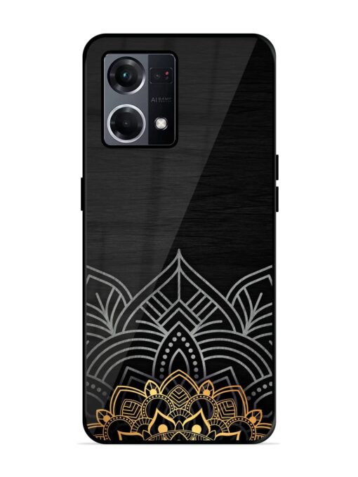 Decorative Golden Pattern Glossy Metal Phone Cover for Oppo F21S Pro (4G) Zapvi