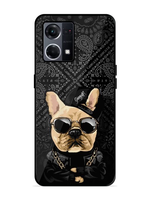 Gangsta Cool Sunmetales Dog Glossy Metal Phone Cover for Oppo F21S Pro (4G) Zapvi