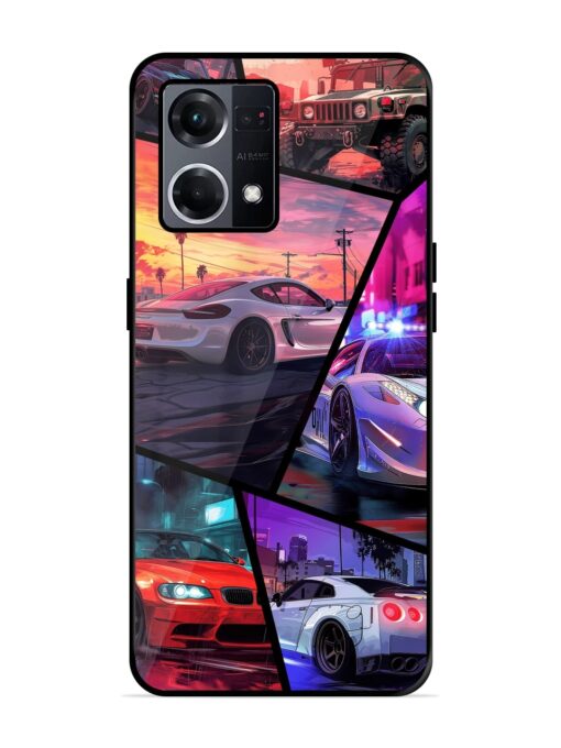 Ride In Pixels Glossy Metal Phone Cover for Oppo F21S Pro (4G) Zapvi