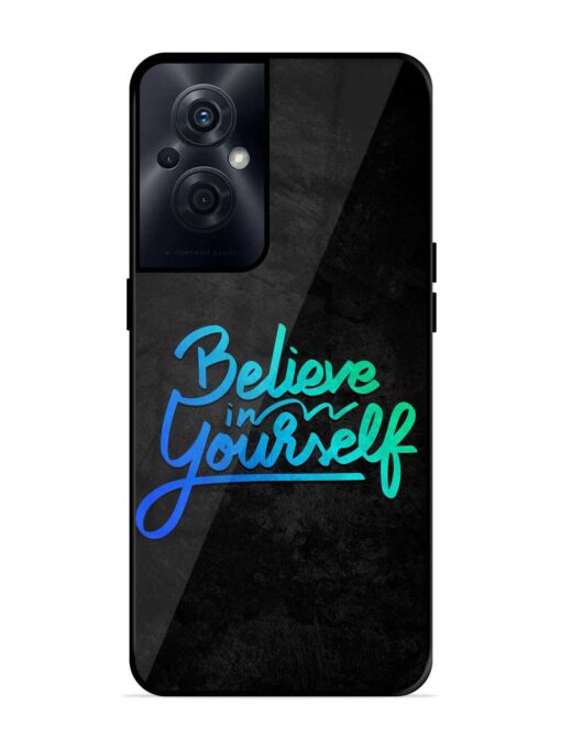 Believe In Yourself Glossy Metal Phone Cover for Oppo F21S Pro (5G) Zapvi