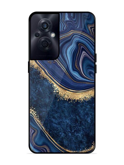 Abstract Background Blue Glossy Metal TPU Phone Cover for Oppo F21S Pro (5G) Zapvi