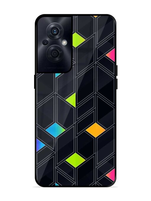 Abstract Mosaic Seamless Glossy Metal Phone Cover for Oppo F21S Pro (5G) Zapvi