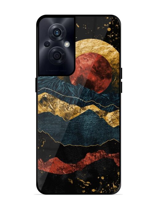 Gold Painting View Glossy Metal Phone Cover for Oppo F21S Pro (5G) Zapvi