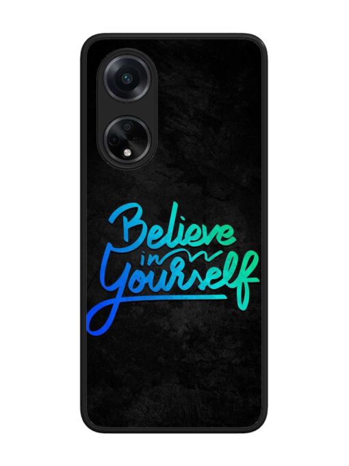 Believe In Yourself Glossy Metal Phone Cover for Oppo F23 (5G)