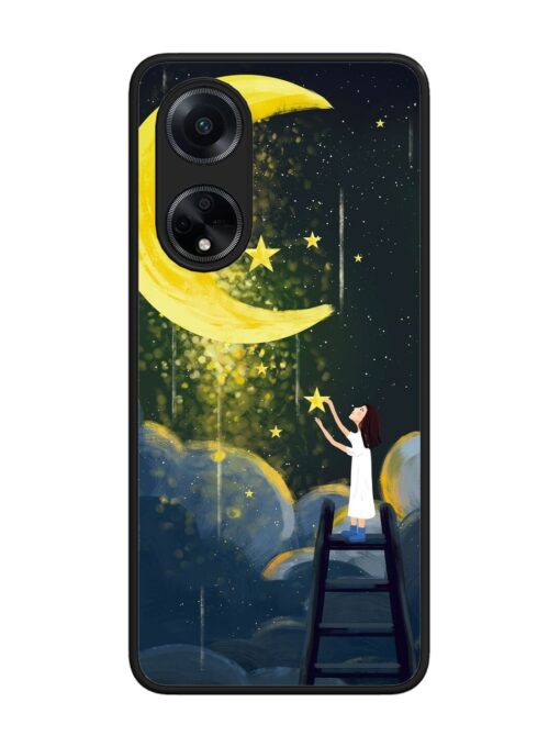 Moonlight Healing Night Illustration Glossy Metal TPU Phone Cover for Oppo F23 (5G) Zapvi