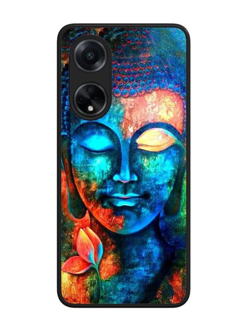 Buddha Painting Glossy Metal Phone Cover for Oppo F23 (5G) Zapvi