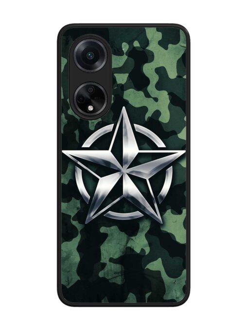 Indian Army Star Design Glossy Metal Phone Cover for Oppo F23 (5G) Zapvi