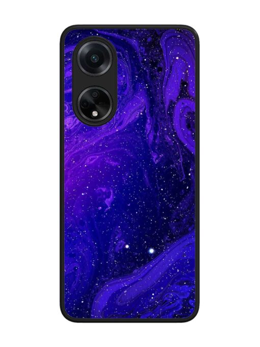 Galaxy Acrylic Abstract Art Glossy Metal Phone Cover for Oppo F23 (5G)