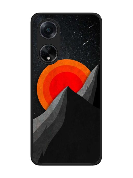 Black Mountain Glossy Metal Phone Cover for Oppo F23 (5G) Zapvi