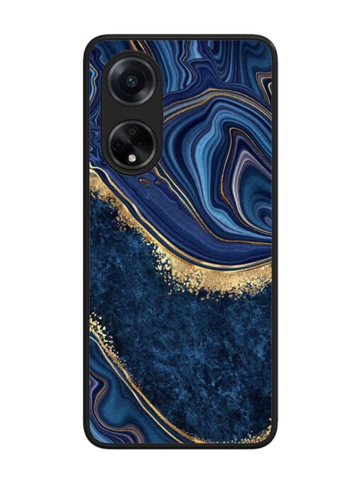 Abstract Background Blue Glossy Metal TPU Phone Cover for Oppo F23 (5G) Zapvi