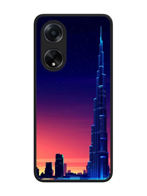 Burj Khalifa Abstract Glossy Metal Phone Cover for Oppo F23 (5G)