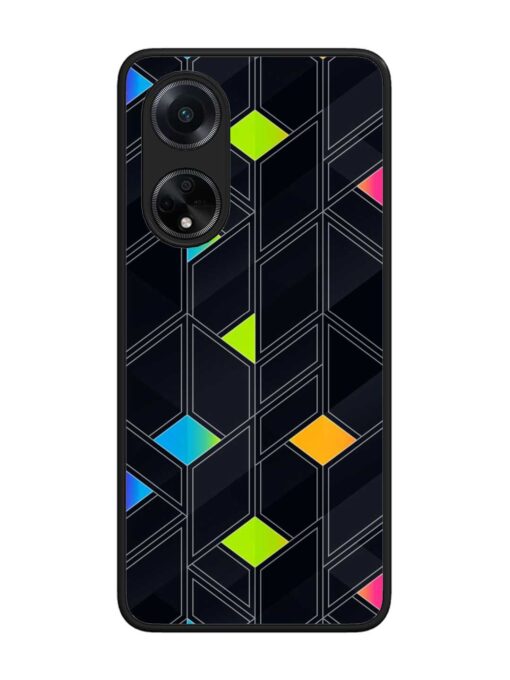 Abstract Mosaic Seamless Glossy Metal Phone Cover for Oppo F23 (5G) Zapvi