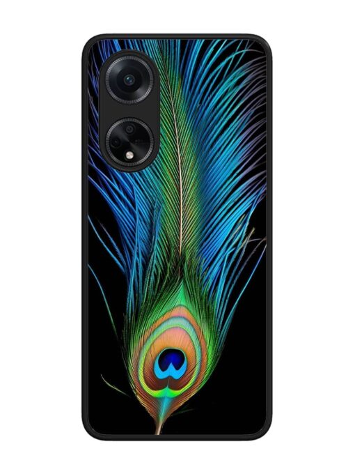 Peacock Feather Glossy Metal TPU Phone Cover for Oppo F23 (5G) Zapvi