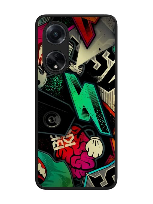 Graffiti Art Glossy Metal Phone Cover for Oppo F23 (5G) Zapvi