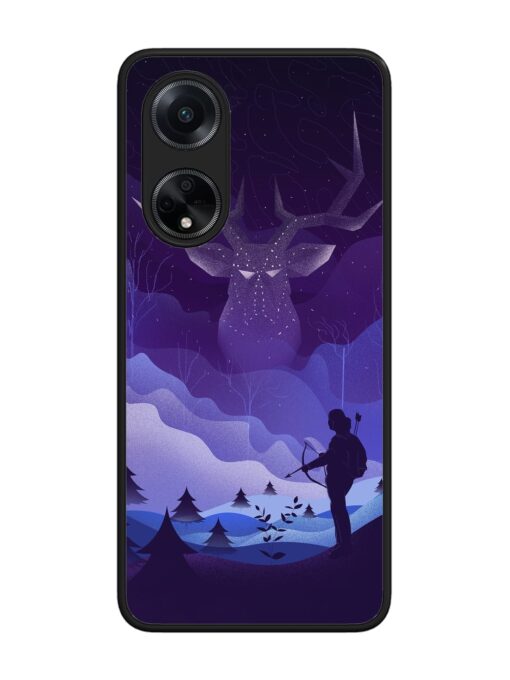 Deer Forest River Glossy Metal Phone Cover for Oppo F23 (5G) Zapvi