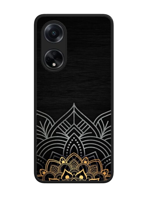 Decorative Golden Pattern Glossy Metal Phone Cover for Oppo F23 (5G) Zapvi