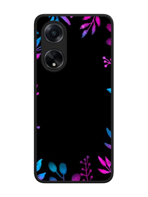 Flower Pattern Watercolor Glossy Metal Phone Cover for Oppo F23 (5G) Zapvi