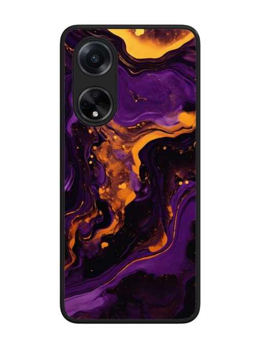 Painting Of A Purple Glossy Metal Phone Cover for Oppo F23 (5G) Zapvi