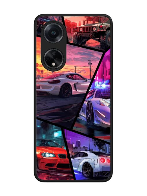 Ride In Pixels Glossy Metal Phone Cover for Oppo F23 (5G) Zapvi