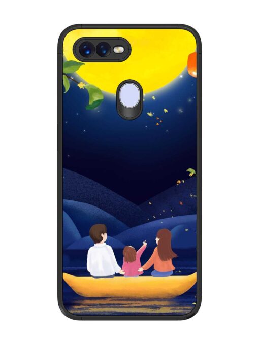 Happy Family And Beautiful View Glossy Metal Phone Cover for Oppo F9