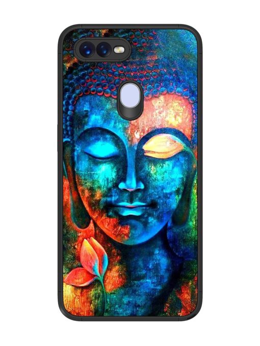 Buddha Painting Glossy Metal Phone Cover for Oppo F9