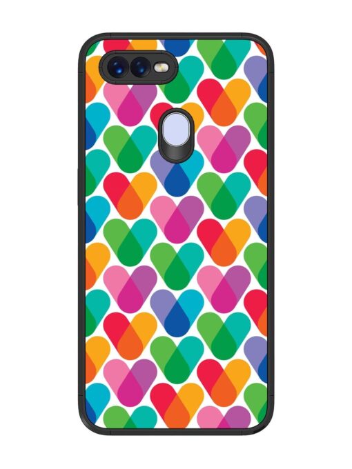 Overlapping Colors Colorful Glossy Metal TPU Phone Cover for Oppo F9 Zapvi