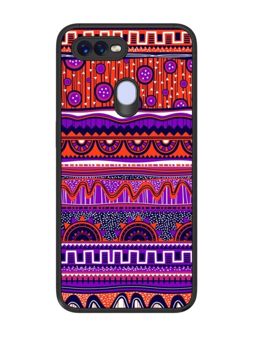 Ethnic Seamless Pattern Glossy Metal TPU Phone Cover for Oppo F9 Zapvi