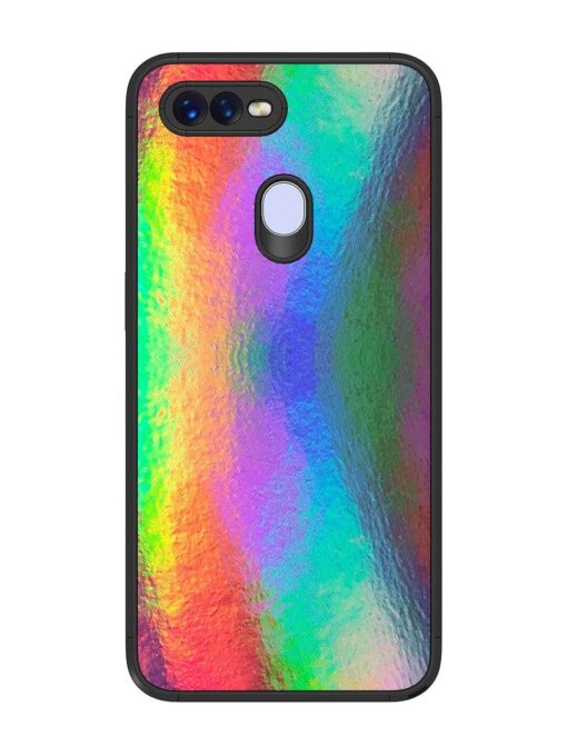 Colorful Holographic Background Glossy Metal TPU Phone Cover for Oppo F9