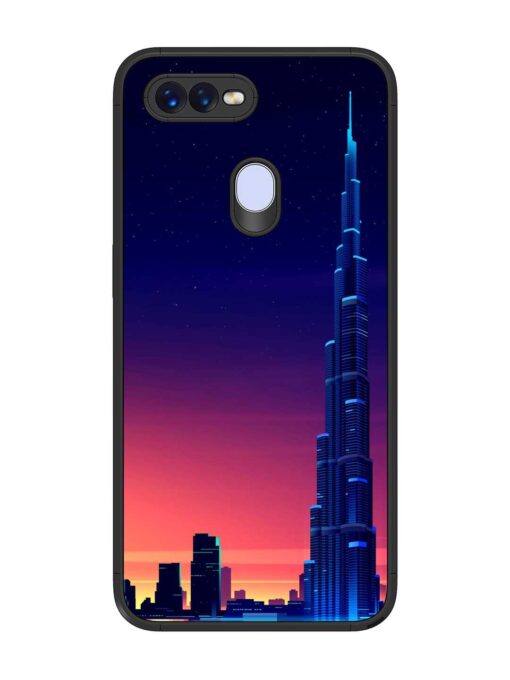 Burj Khalifa Abstract Glossy Metal Phone Cover for Oppo F9 Zapvi