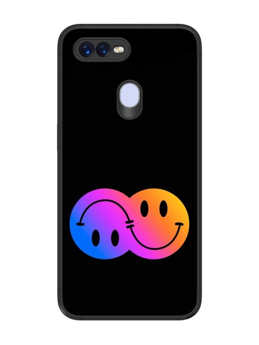 Gradient Smile Art Glossy Metal TPU Phone Cover for Oppo F9 Zapvi