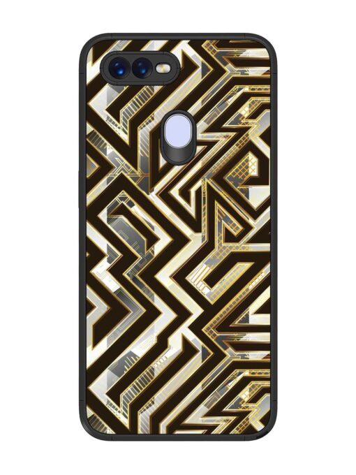 Technology Geometric Seamless Glossy Metal Phone Cover for Oppo F9