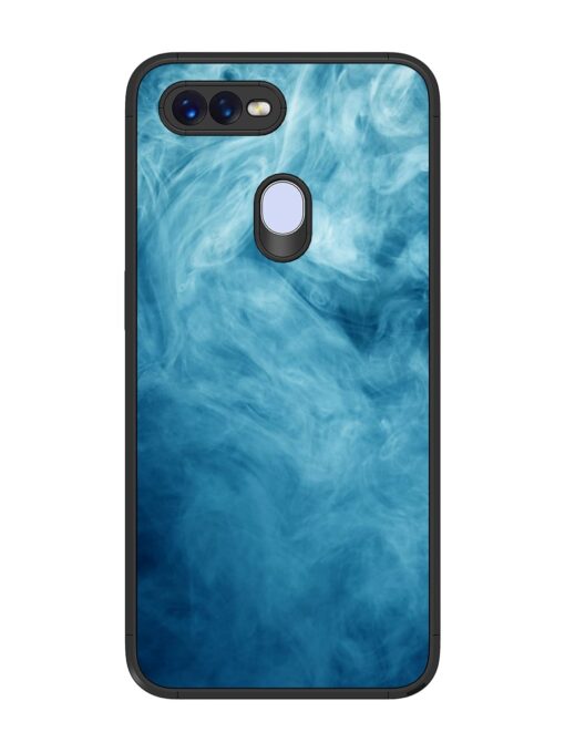 Blue Smoke Art Glossy Metal Phone Cover for Oppo F9 Zapvi