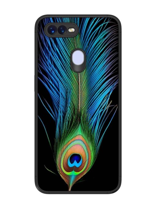 Peacock Feather Glossy Metal TPU Phone Cover for Oppo F9 Zapvi