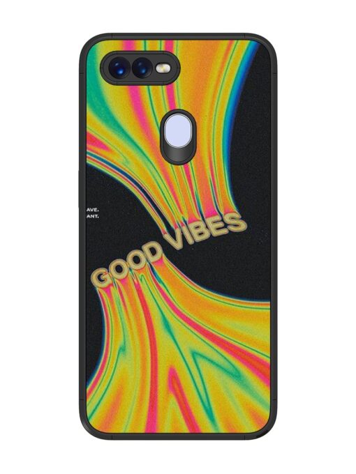 Good Vibes Glossy Metal Phone Cover for Oppo F9 Zapvi