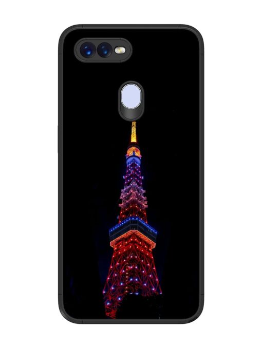 Eiffel Tower Night View Glossy Metal Phone Cover for Oppo F9 Zapvi