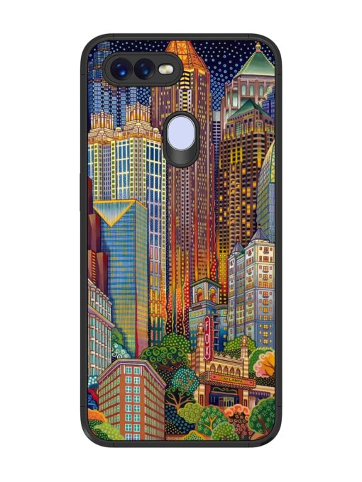 Cityscapes Art Glossy Metal Phone Cover for Oppo F9 Zapvi