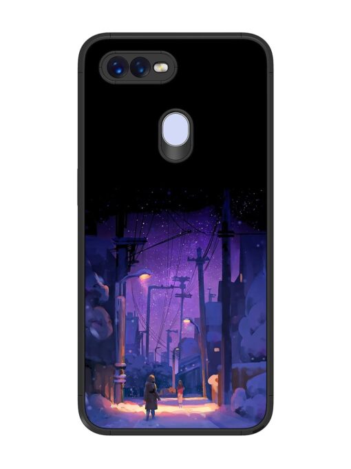 Winter Anime Art Glossy Metal Phone Cover for Oppo F9 Zapvi