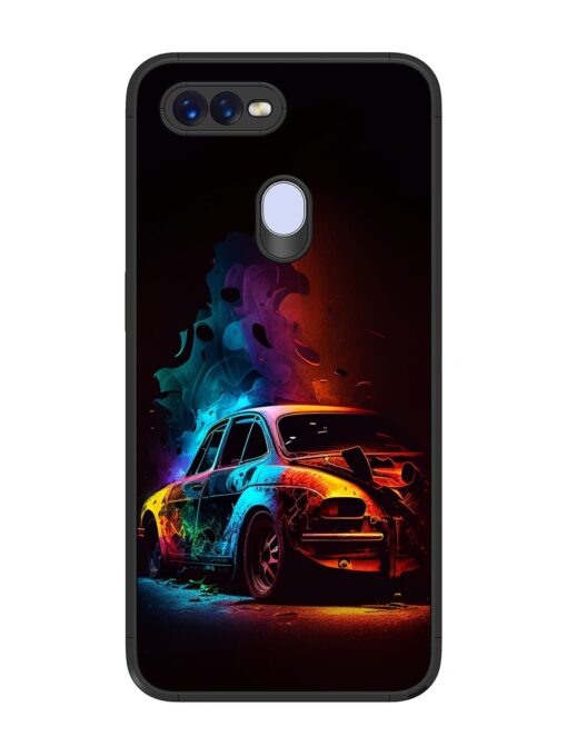 High Classic Car Art Glossy Metal Phone Cover for Oppo F9 Zapvi