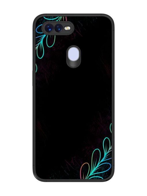 Decorative Line Art Glossy Metal Phone Cover for Oppo F9 Zapvi