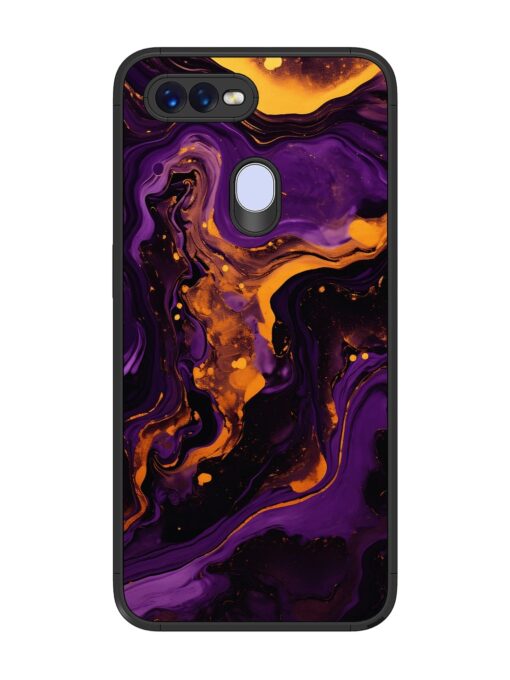 Painting Of A Purple Glossy Metal Phone Cover for Oppo F9 Zapvi